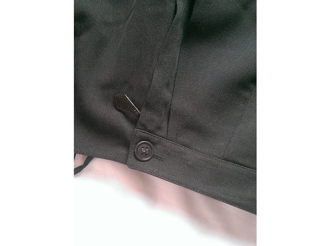 Falda larga Hermès gris lana algodón seda - vista 8
