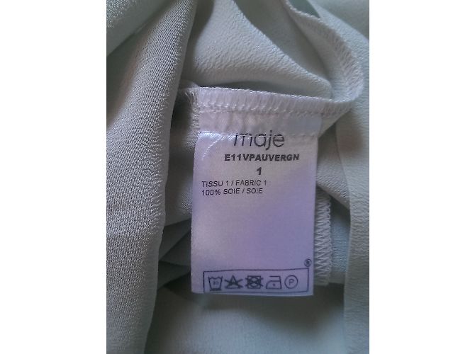 Top de seda Maje beige talla 1 - vista 4