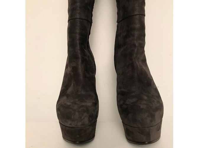 Botas Nando Muzi de ante marrón Marrón oscuro - vista 3