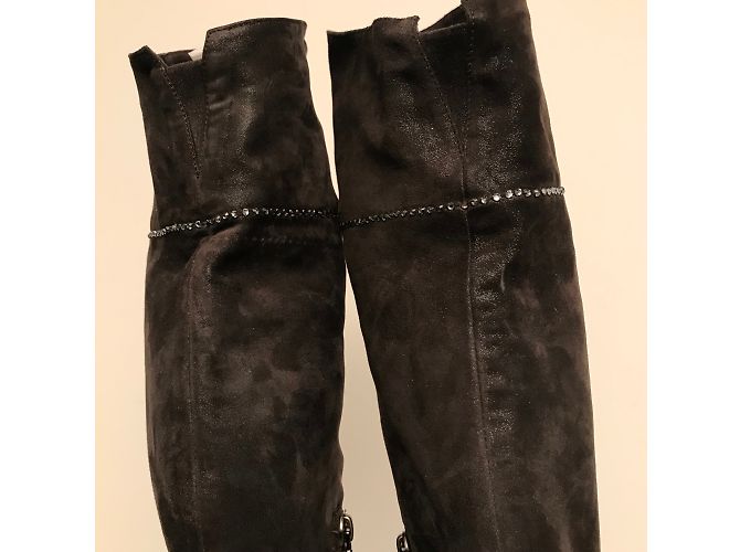 Botas Nando Muzi de ante marrón Marrón oscuro - vista 5