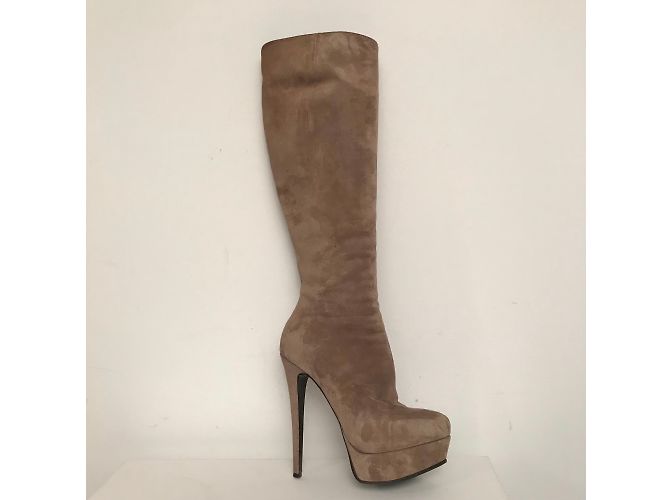 Botas Nando Muzi de gamuza beige - vista 2