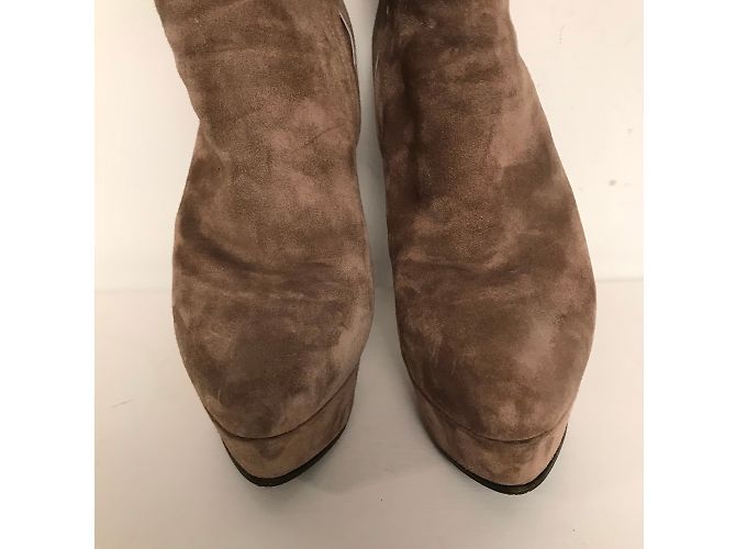 Botas Nando Muzi de gamuza beige - vista 5