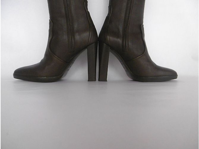 Hermès Bottes Marron foncé - vue 13