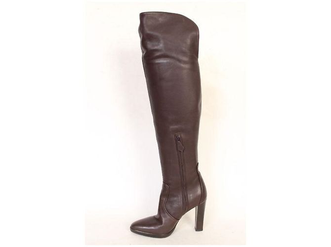 Hermès Bottes Marron foncé - vue 2