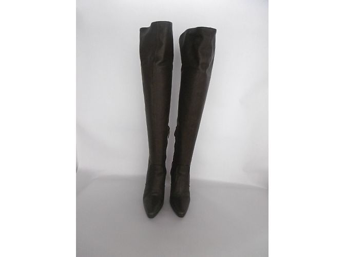 Hermès Bottes Marron foncé - vue 3
