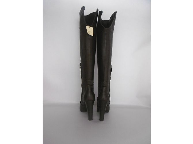 Hermès Bottes Marron foncé - vue 5