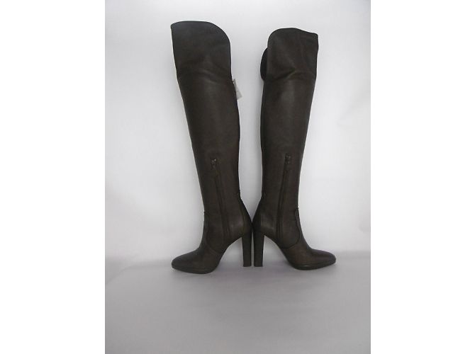 Hermès Bottes Marron foncé - vue 7