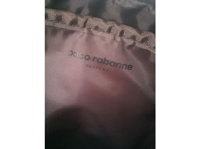 Borsa Tote Paco Rabanne Grigio Khaki Cotone Cachi - vista 7