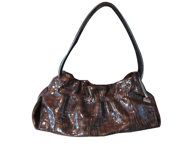 Borsa a spalla La Bagagerie in pelle nera Nero - vista 2