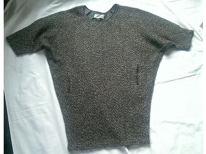 Pull Humanoid Marron Beige Détails Cuir Taille S - vue 5