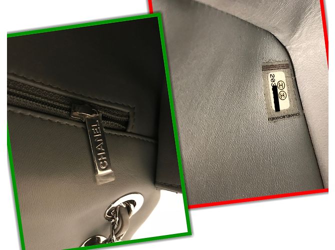 100 % Patchwork di Chanel No. 5 Borsa a tracolla Comic Shearling in grigio - vista 12