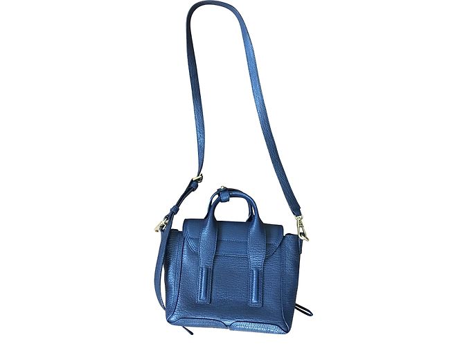 Borsa a mano 3.1 Phillip Lim Mini Stachel in pelle blu - vista 2