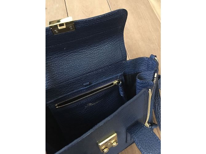 Borsa a mano 3.1 Phillip Lim Mini Stachel in pelle blu - vista 3