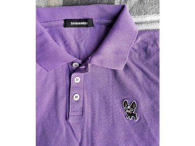 Dsquared2 polo da uomo colore viola nuova XL - vista 3