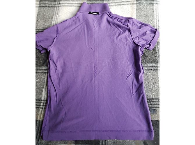Dsquared2 polo da uomo colore viola nuova XL - vista 5