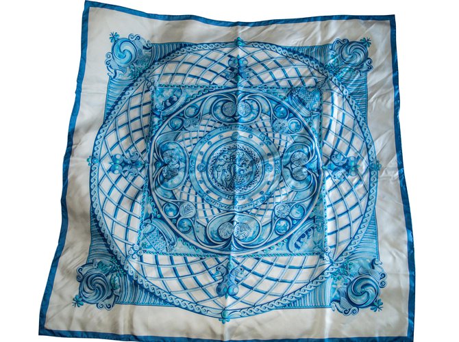 Hermès Seidenschal Blau 90 - Ansicht 2