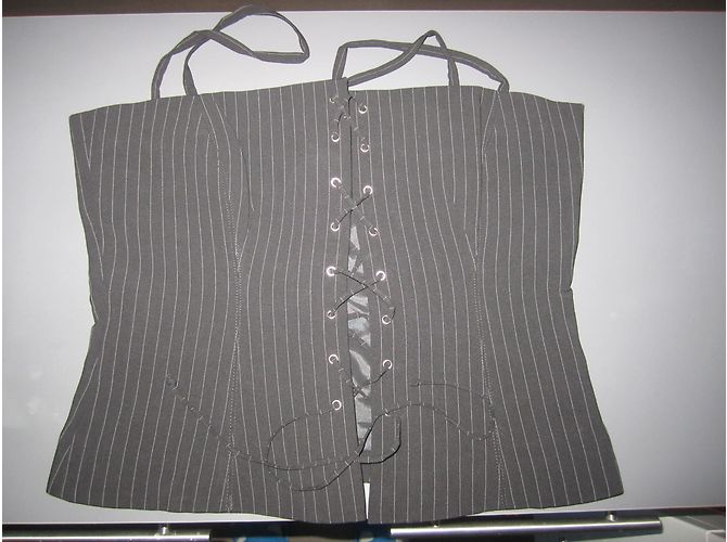 Bustier Cacharel Negro de Viscosa Talla 38 - vista 2