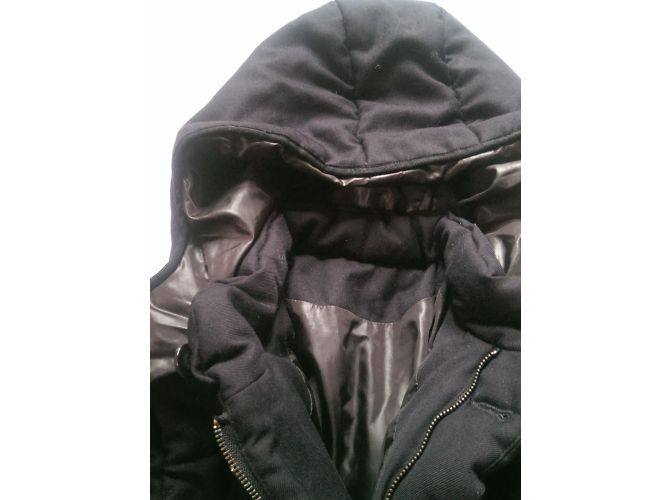Sandro Parka Coat Blue Wool Polyester - view 8
