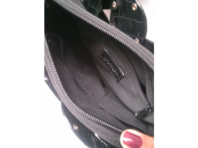Borsa Braccialini in pelle sintetica nera effetto coccodrillo Nero - vista 11