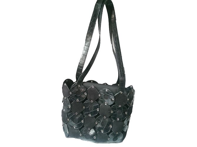 Borsa Braccialini in pelle sintetica nera effetto coccodrillo Nero - vista 2