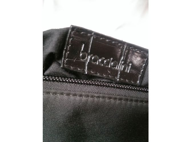 Borsa Braccialini in pelle sintetica nera effetto coccodrillo Nero - vista 6