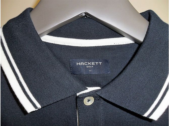 Hackett London Polo da uomo blu scuro e bianca Hackett nuova di zecca Bianco - vista 4
