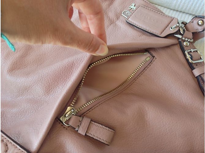 Borsa a mano Coach Madison in pelle rosa - vista 4