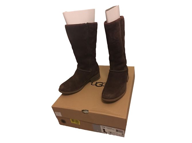 Ugg botas de nieve Linford marrón cuero Castaño - vista 2