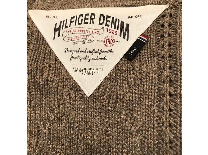 Tommy Hilfiger Kleid Taupe Seide Wolle Viskose S - Ansicht 6