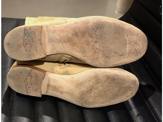Autre Marque Botas altas de ante beige dorado TURZI - vista 4
