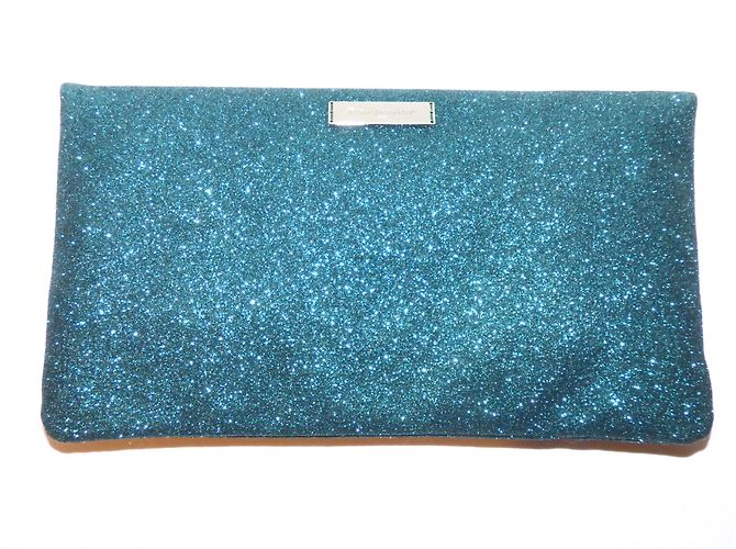 Tara Jarmon Green Glitter Clutch Bag - view 12