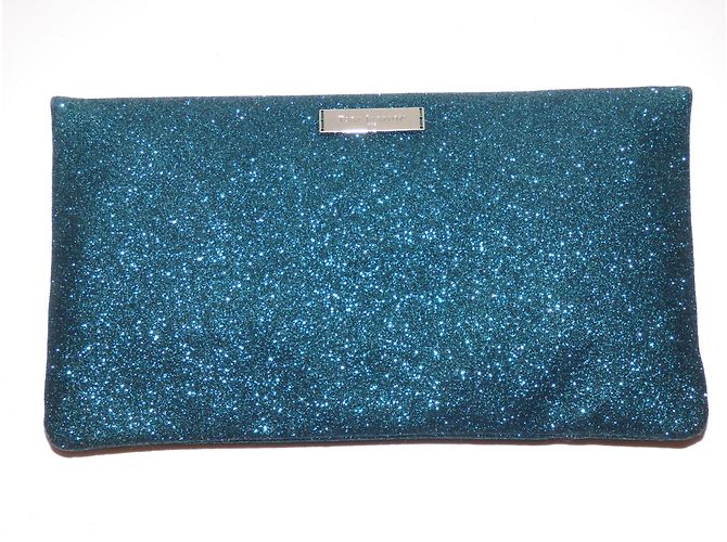 Tara Jarmon Green Glitter Clutch Bag - view 13