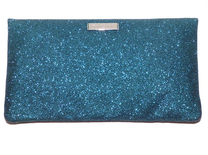 Tara Jarmon Green Glitter Clutch Bag - view 14
