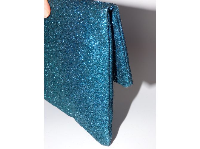Tara Jarmon Green Glitter Clutch Bag - view 15