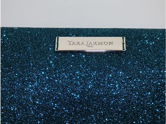Tara Jarmon Green Glitter Clutch Bag - view 3