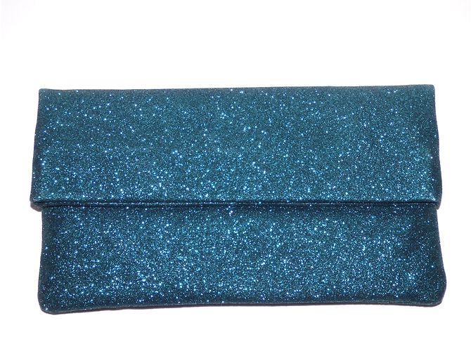 Tara Jarmon Green Glitter Clutch Bag - view 4