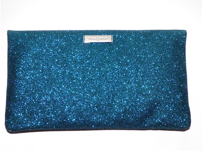 Tara Jarmon Green Glitter Clutch Bag - view 5