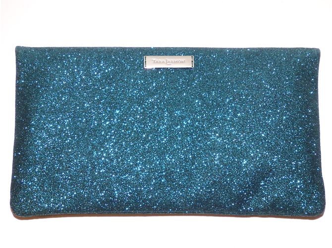 Tara Jarmon Green Glitter Clutch Bag - view 6