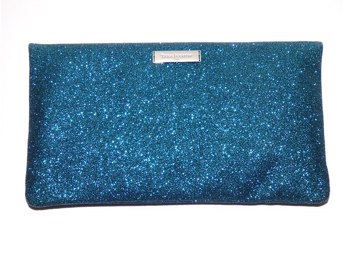 Tara Jarmon Green Glitter Clutch Bag - view 7
