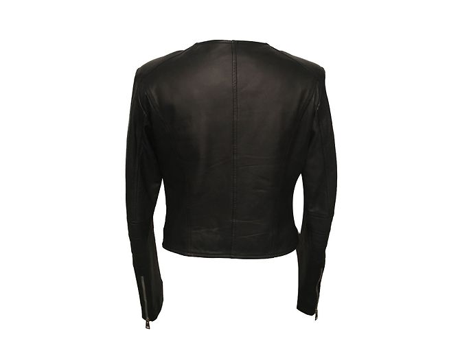 Flavio Castellani Bikerjacke aus Leder Schwarz - Ansicht 2