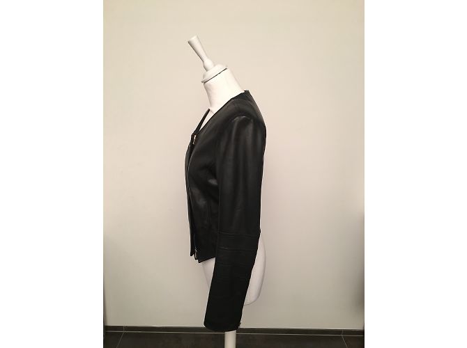 Flavio Castellani Bikerjacke aus Leder Schwarz - Ansicht 5