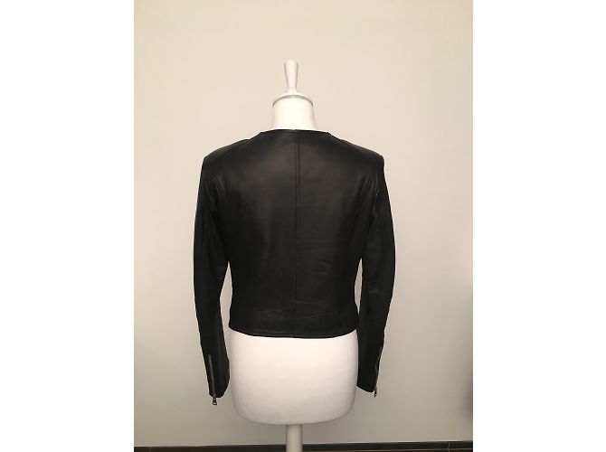Flavio Castellani Bikerjacke aus Leder Schwarz - Ansicht 6