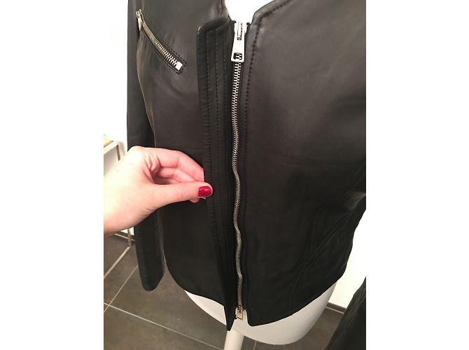 Flavio Castellani Bikerjacke aus Leder Schwarz - Ansicht 8