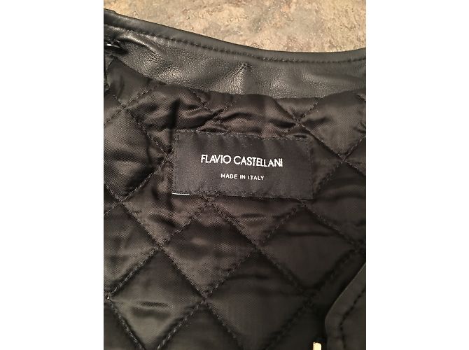Flavio Castellani Bikerjacke aus Leder Schwarz - Ansicht 9
