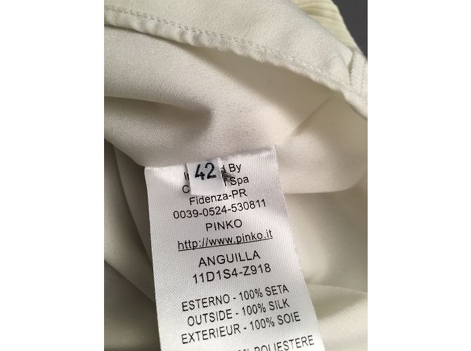 Vestido mini de seda beige Pinko Couture - vista 10