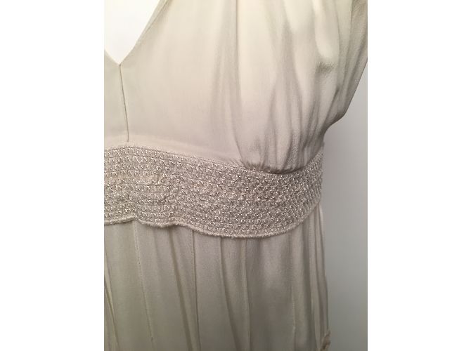 Vestido mini de seda beige Pinko Couture - vista 4