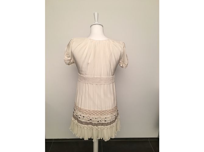 Vestido mini de seda beige Pinko Couture - vista 6