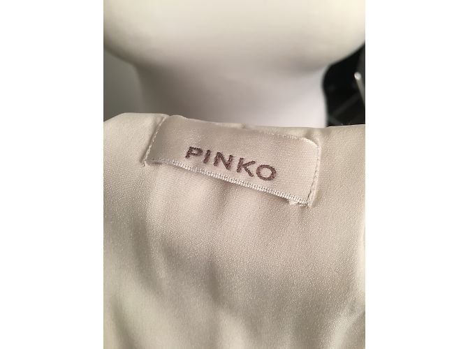 Vestido mini de seda beige Pinko Couture - vista 9