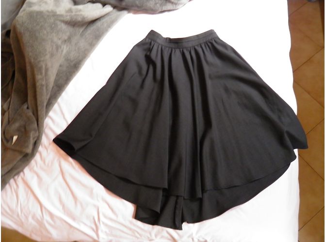 Falda Zara Azul Marino Asimétrica de Talle Alto S - vista 3