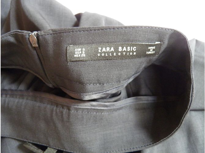 Falda Zara Azul Marino Asimétrica de Talle Alto S - vista 4